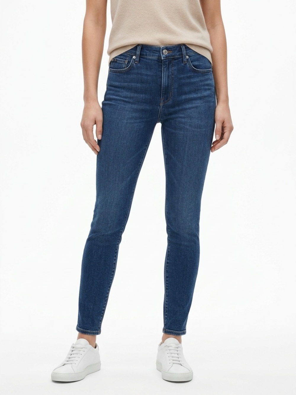 Citizens of Humanity essential high rise stretch skinny jeans distressed 29 blue